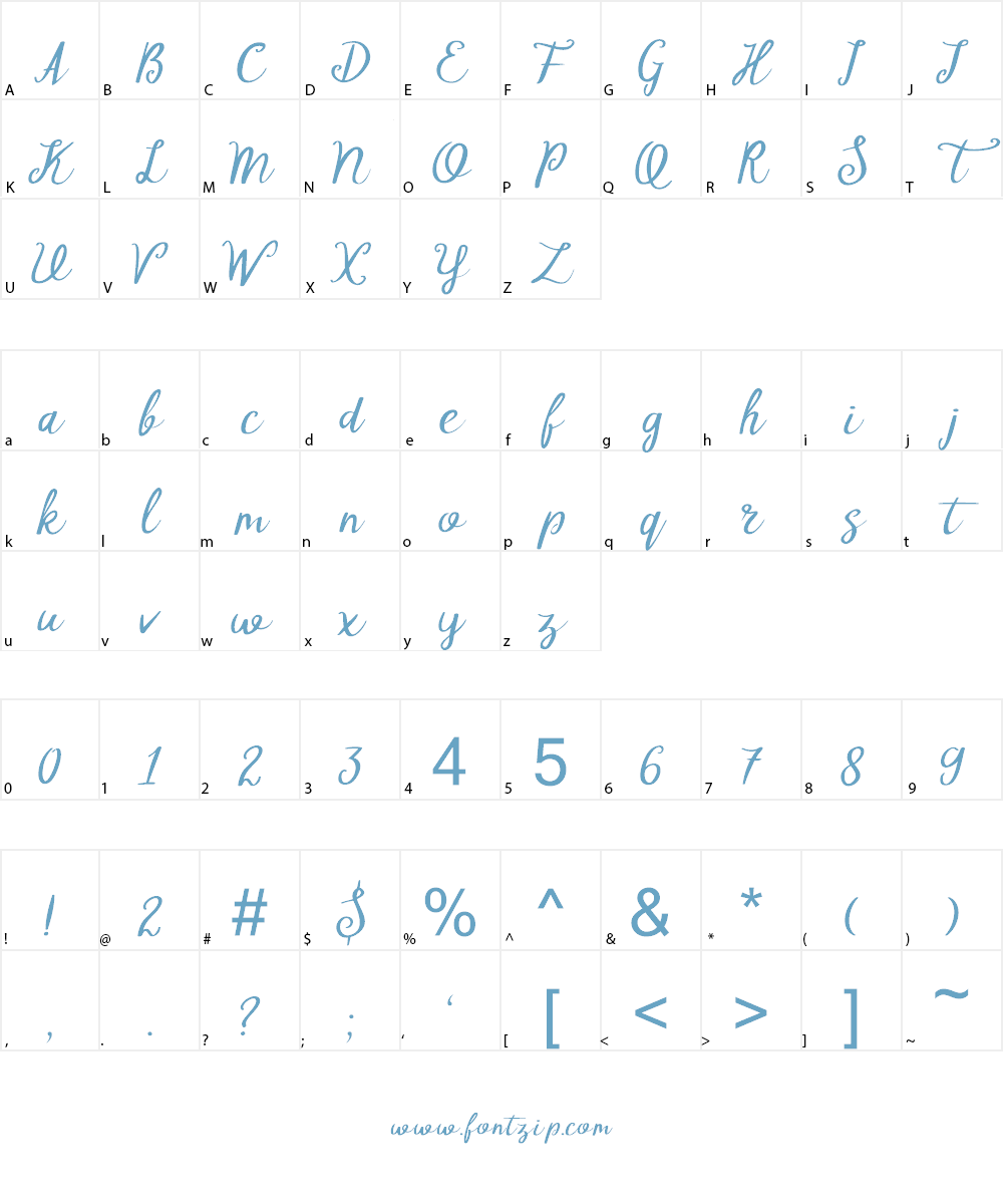 DK Tompouce Font Character